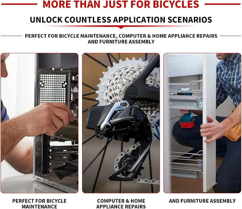 Bike Tool Kit 38-in-1, Bike Multitool with Tire Levers for Road and MTB