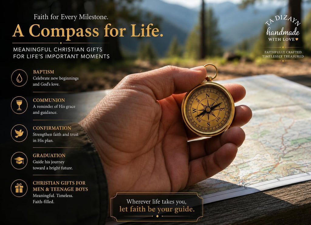 For I Know The Plans I Have For You, Jeremiah 29:11, Solid Brass Directional Engraved Compass, Baptism Gifts for Boys Girls, First Communion, Christian Gifts for Men, First Confirmation Gifts for Boys