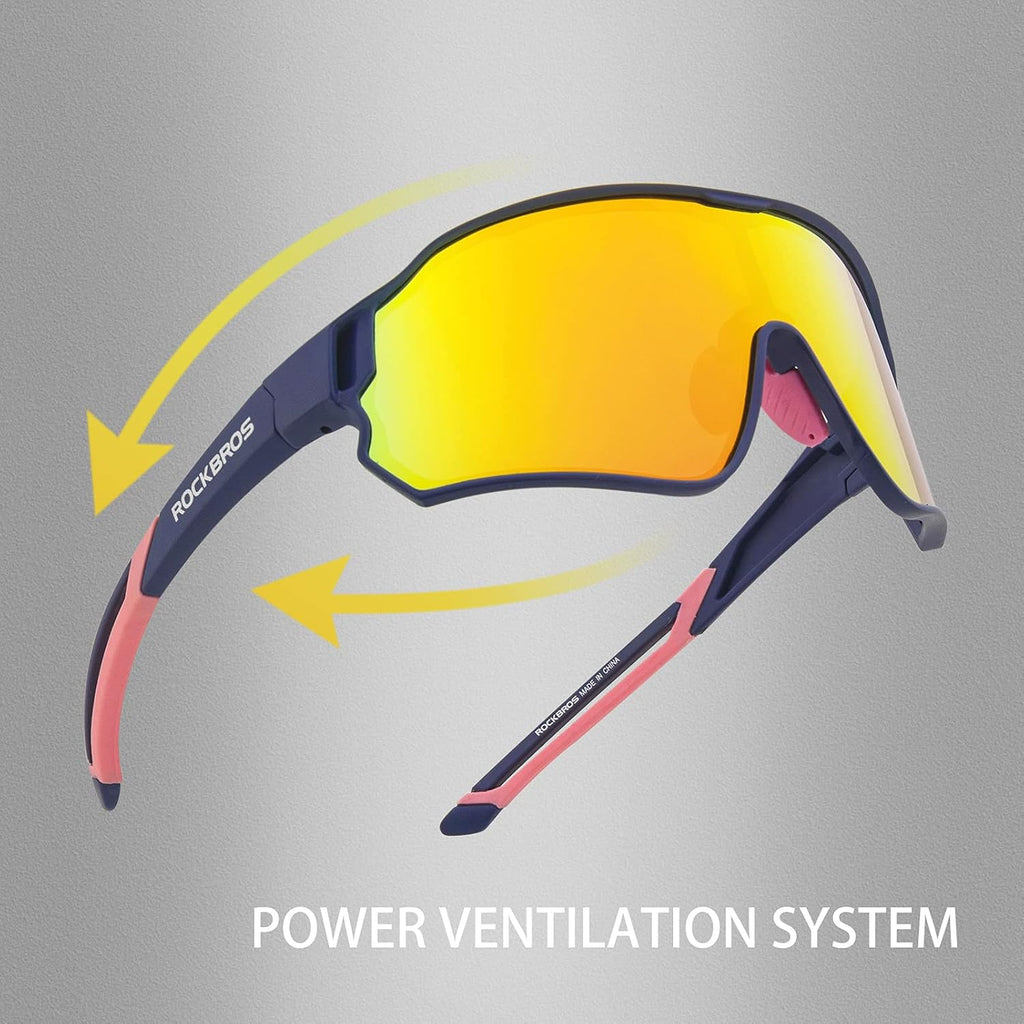ROCKBROS Polarized Sports Sunglasses Anti-Glare HD Cycling Sun Glasses