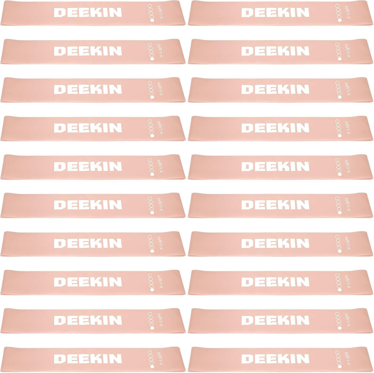 DEEKIN 20 Pcs Resistance Bands Resistance Loop Exercise Bands Exercise Equipment Elastic Drag Ring for Women and Men Home Fitness, Gym, Yoga