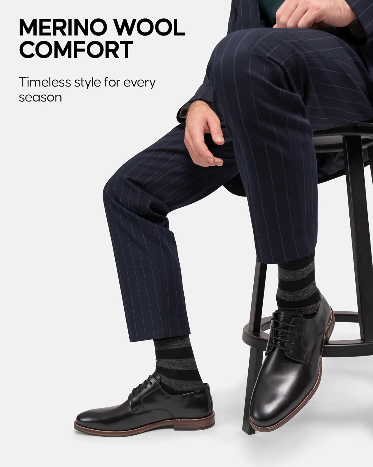 DANISH ENDURANCE Merino Wool Dress Socks, Lightweight & Thin, 3 & 5-Pack