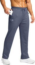 G Gradual Men's Fleece Lined Pants with 3 Zipper Pockets Water Resistant Winter Warm Hiking Pants Athletic Sweatpants for Men