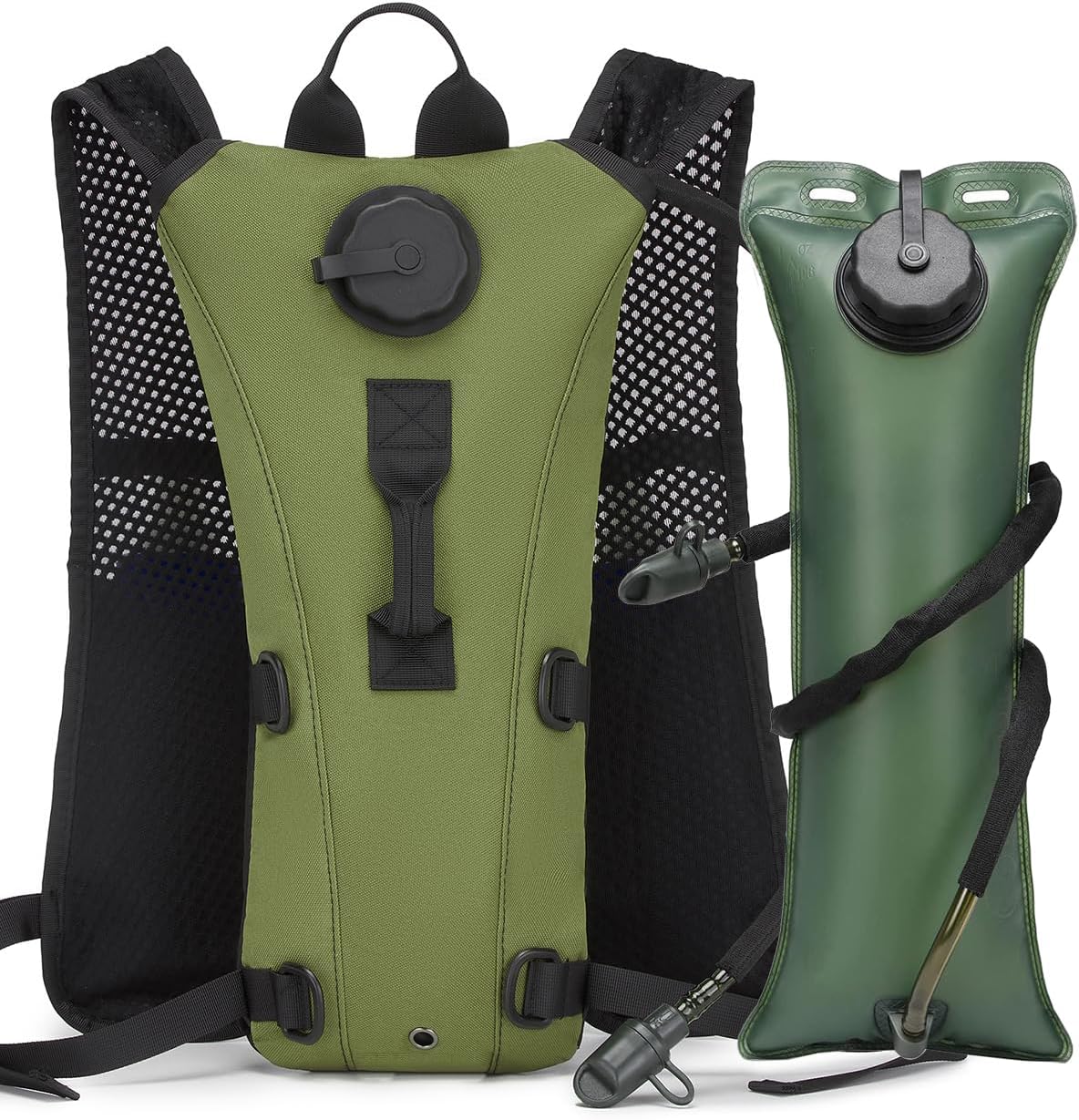 Running Hydration Vest Pack Tactical 3L Water Bladder Backpack Bag for Cycling Marathon Hiking Daypack Men & Women