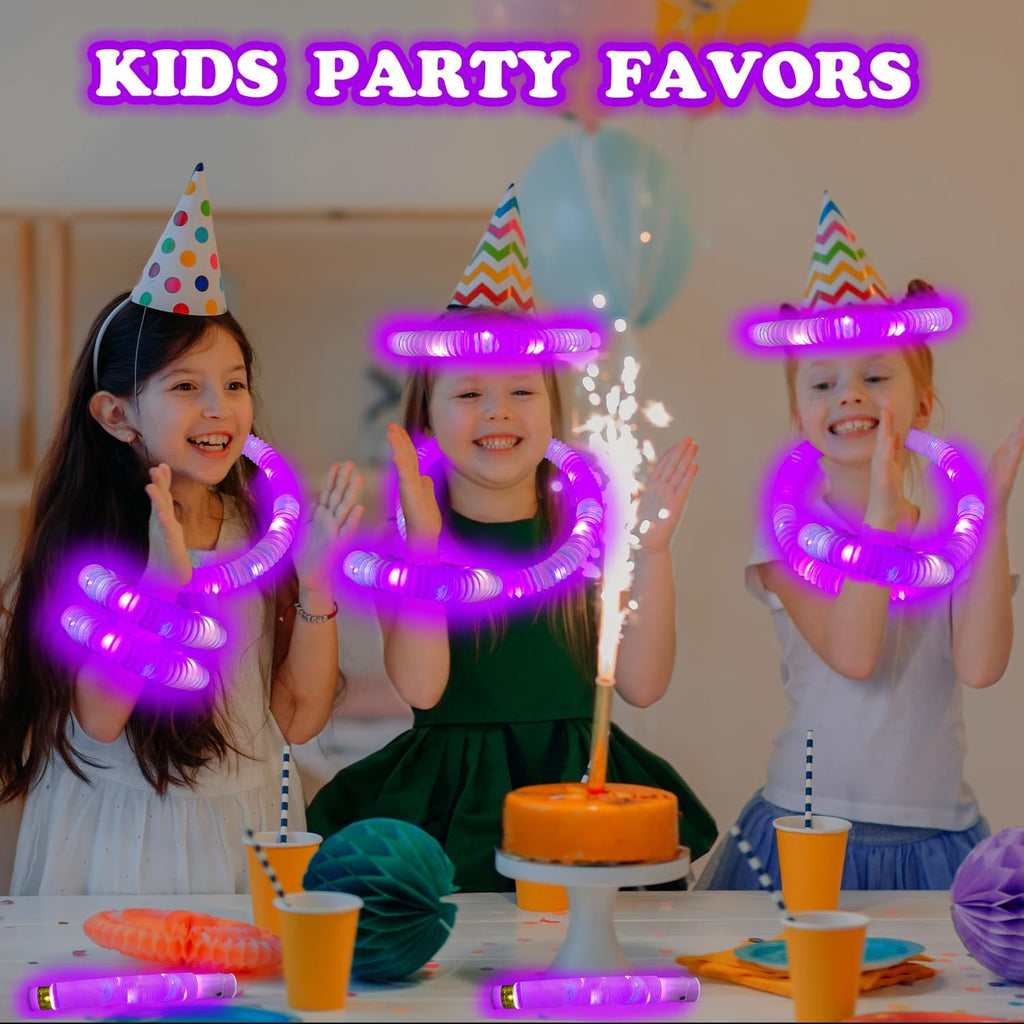 24 PCS Purple Glow Sticks Party Favors Supplies Toys for Kids Adults