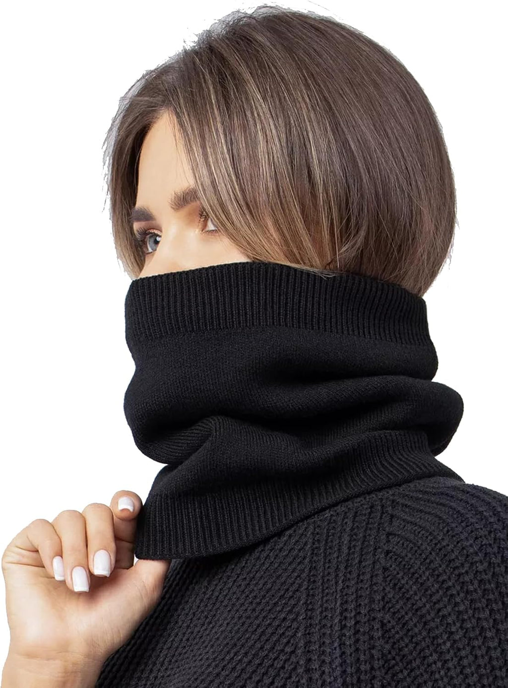 Winter Neck Warmer Gaiter for Men, Neck Scarf Neck Gaiter Women Ski, Fleece Windproof Face Mask Scarves