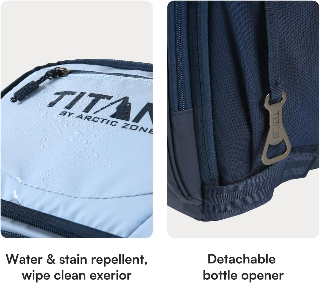 Titan Deep Freeze Ice Wall Backpack Cooler 30 Can Cooler Bag with Ice Packs