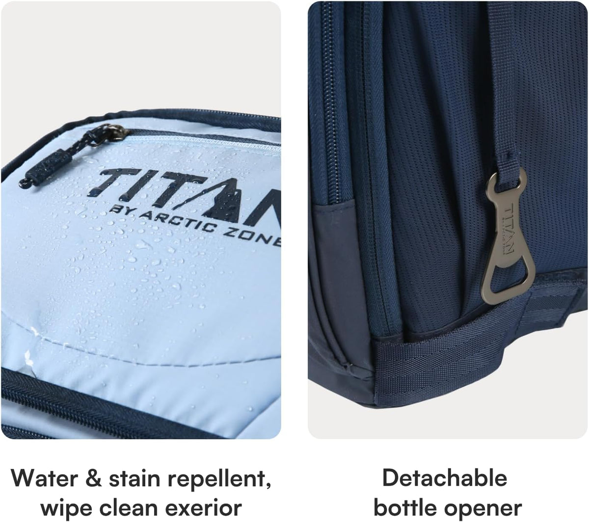 Titan Deep Freeze Ice Wall Backpack Cooler 30 Can Cooler Bag with Ice Packs