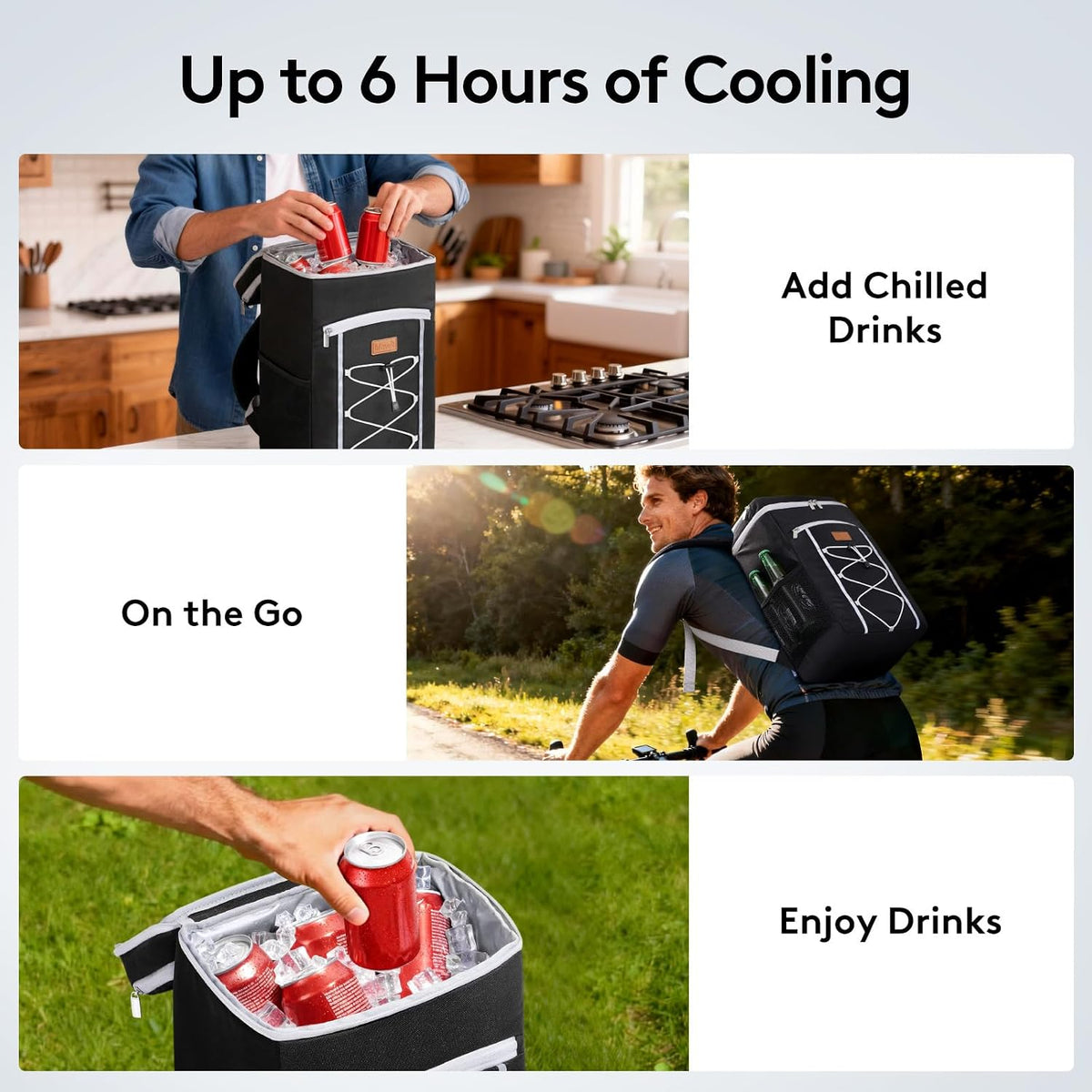 Lifewit Cooler Backpack, 30/45 Cans Insulated Picnic Backpack