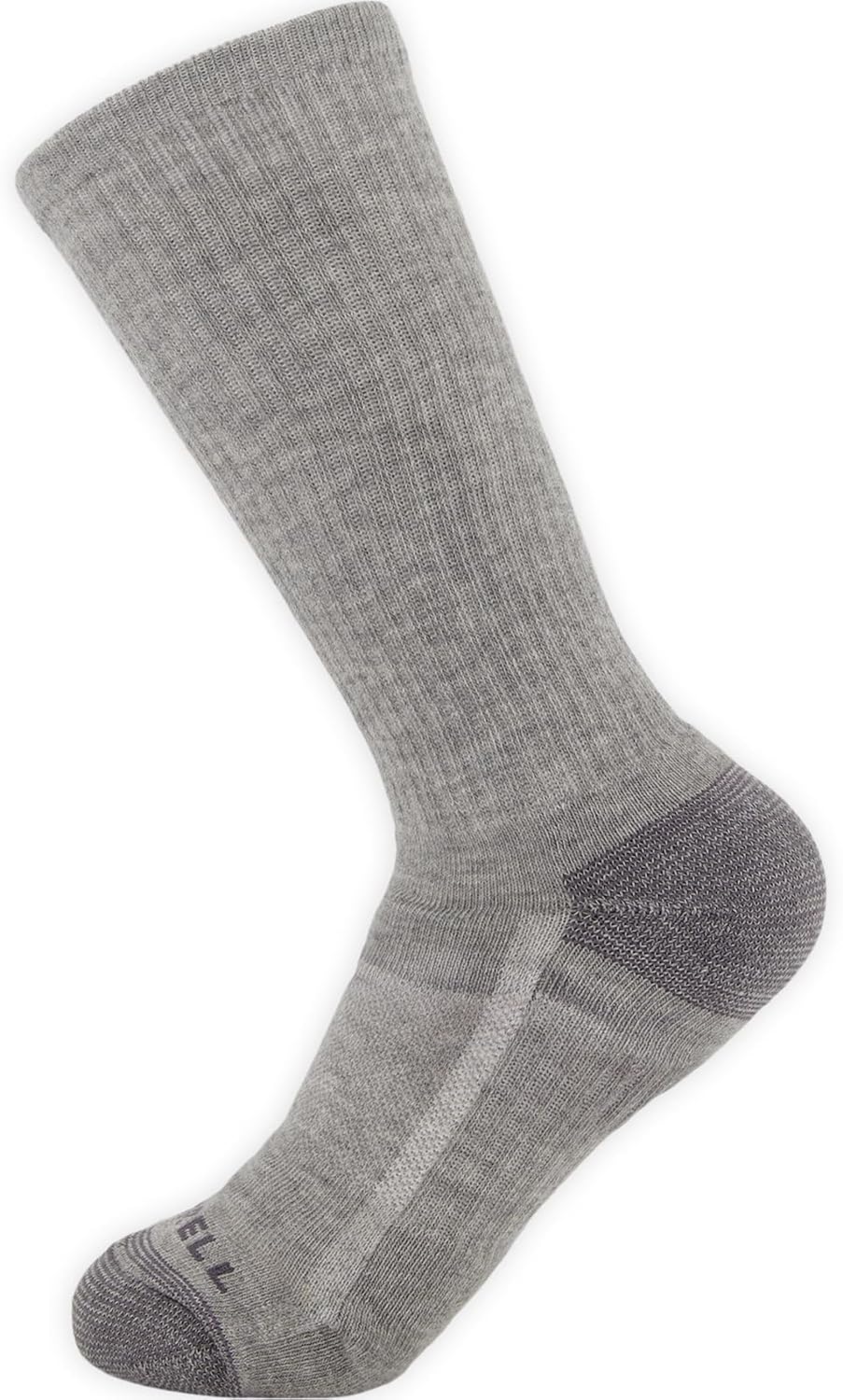 Merrell Unisex Eco Cushioned Crew Socks, Recycled Sustainable Hiker With Targeted Cushion