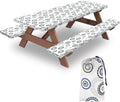 6ft 72in Picnic Table and Bench Cover, 3 Pack, Blue Flywheel