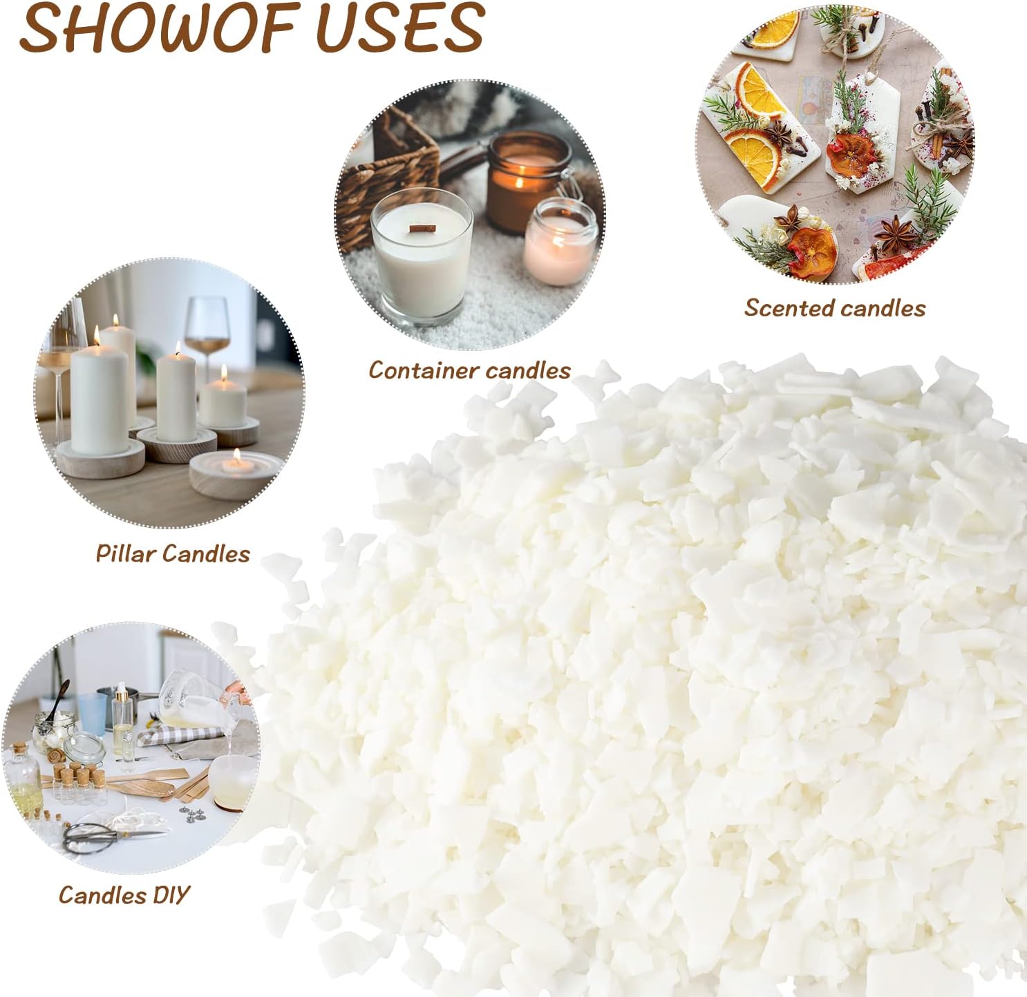 Pure Soy Wax for Making Candle-DIY Soy Wax Candle-5 Pound Bag