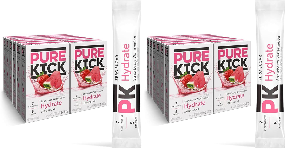 Pure Kick Singles To Go Hydration Drink Mix, Strawberry Watermelon, 72 Ct