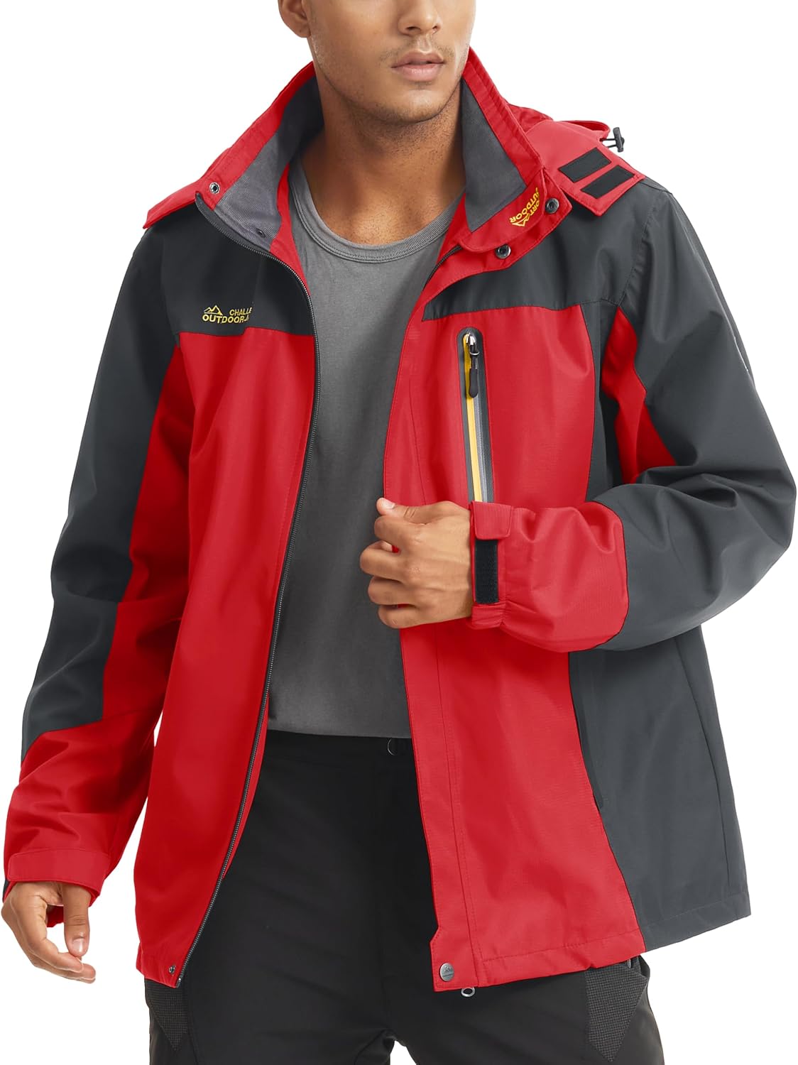 MAGCOMSEN Men's Rain Jacket Lightweight Windbreaker Fishing Raincoat