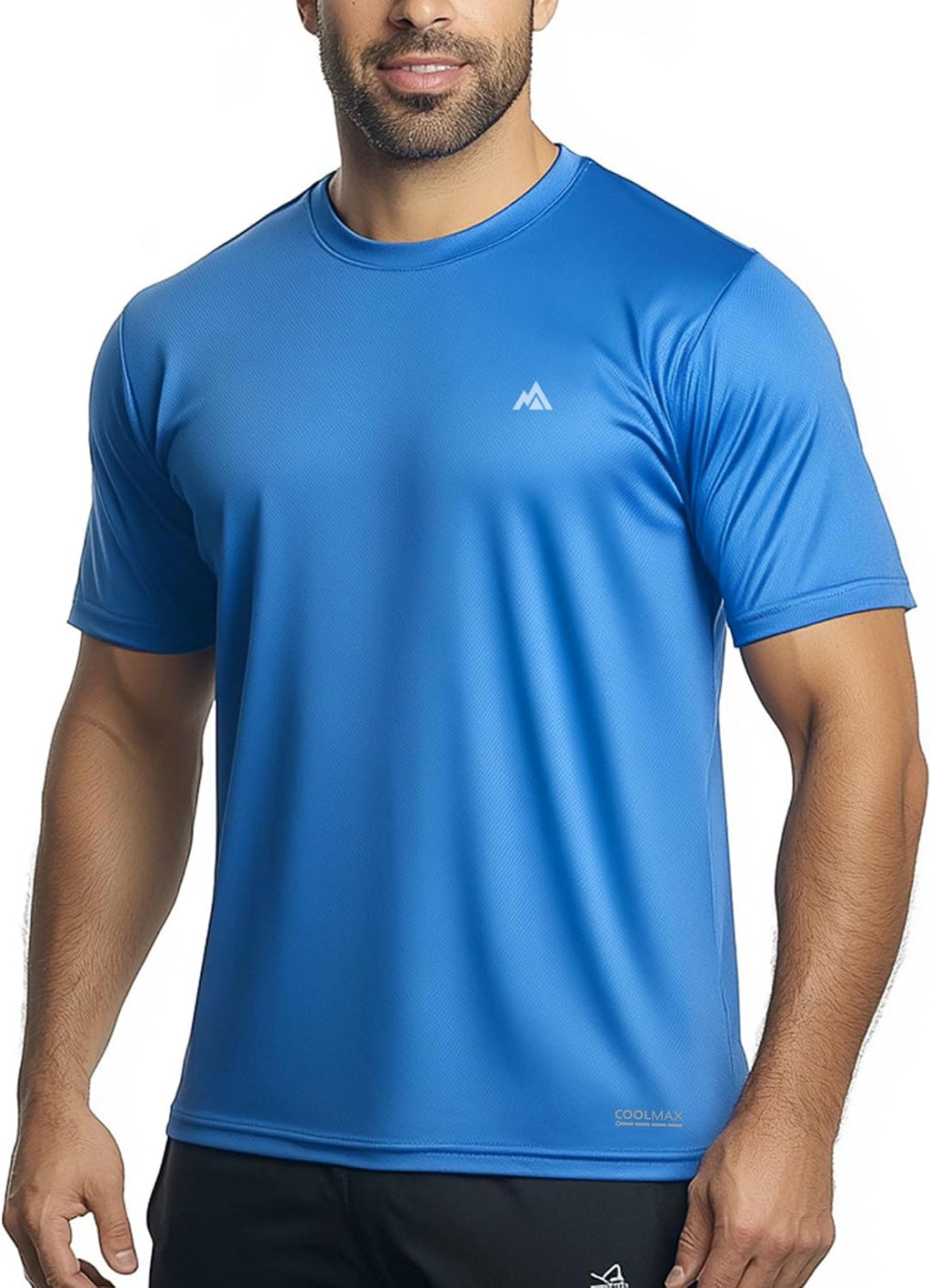 Men's Instant Cooling Crew Neck T-Shirt for Hot Weather