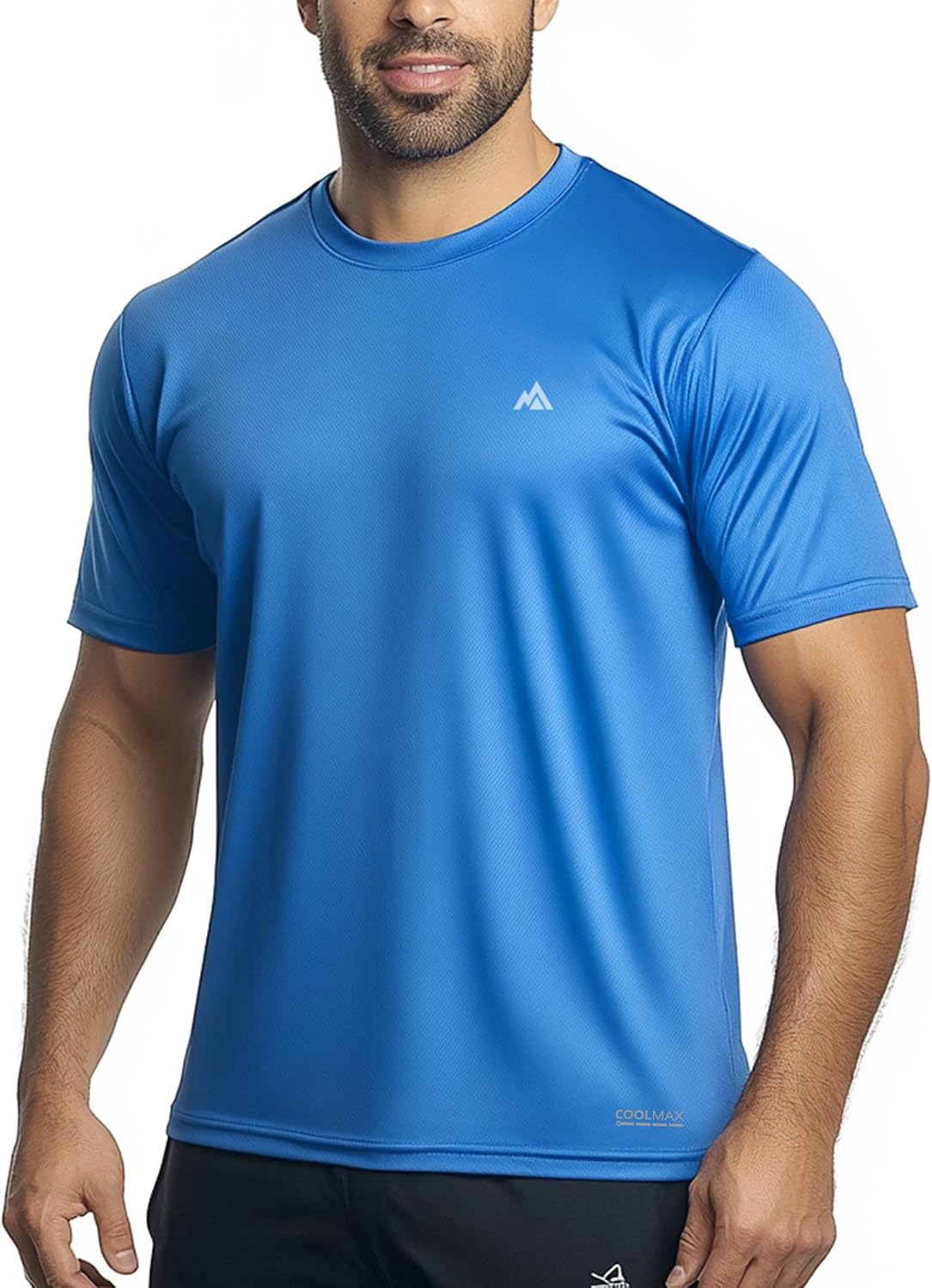 Men's Instant Cooling Crew Neck T-Shirt for Hot Weather