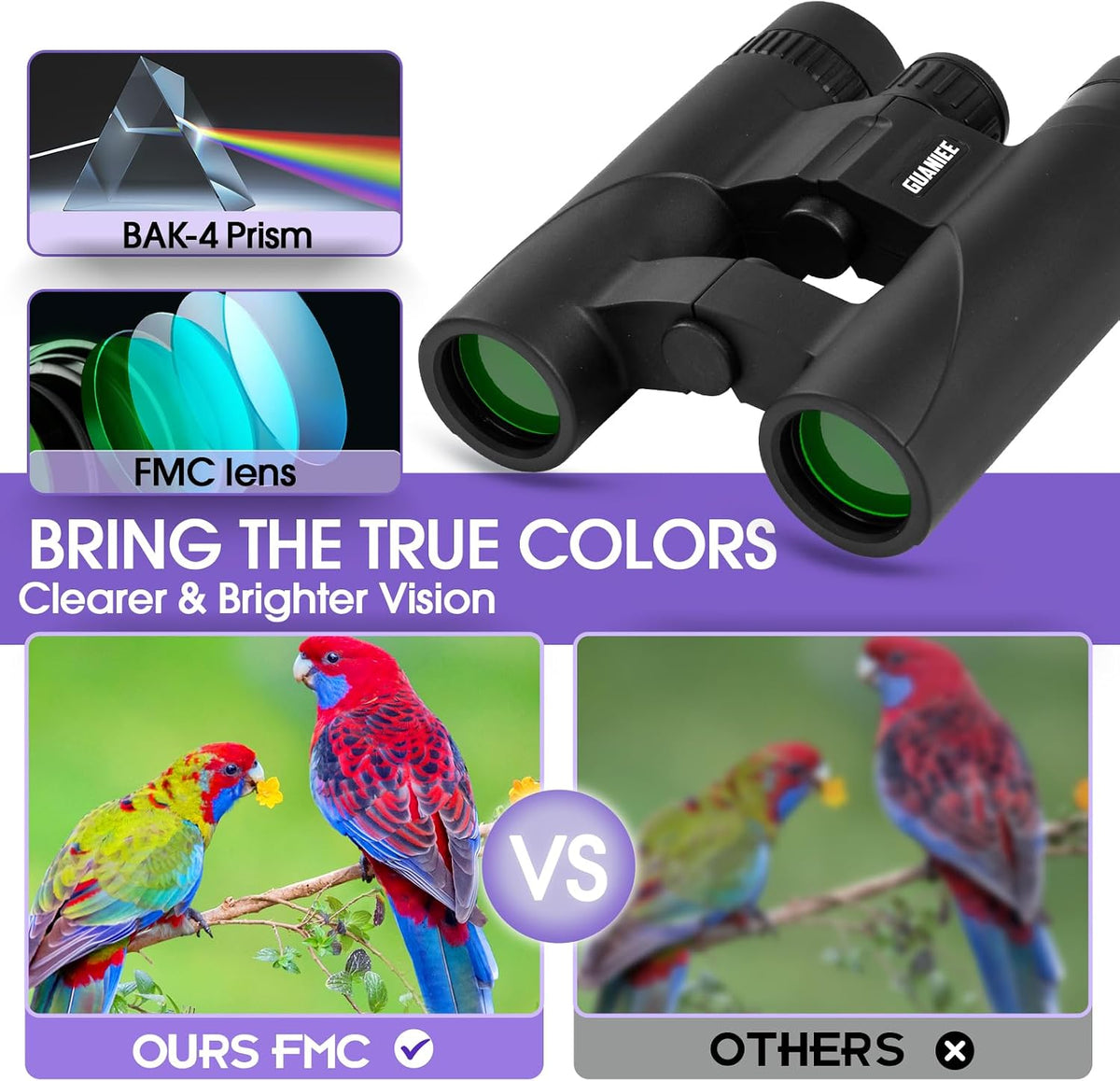 10x25 Binoculars for Kids Mini Pocket Compact Binoculars Waterproof Small Binocular for Bird Watching Travel Stargazing Outdoor Sports Black