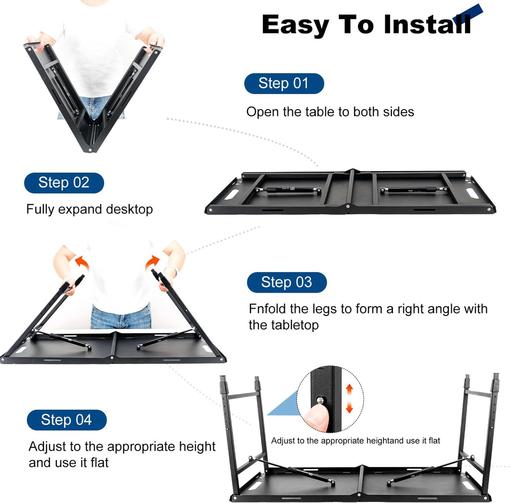 Tactical Camping Table with Adjustable Height, Collapsible Table Lightweight with Carry Bag for Camping, Travel expeditions, Hiking, Picnics, BBQs & Beach Trips