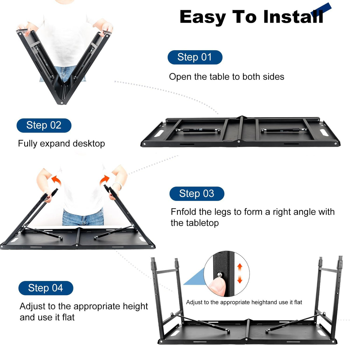 Tactical Camping Table with Adjustable Height, Collapsible Table Lightweight with Carry Bag for Camping, Travel expeditions, Hiking, Picnics, BBQs & Beach Trips