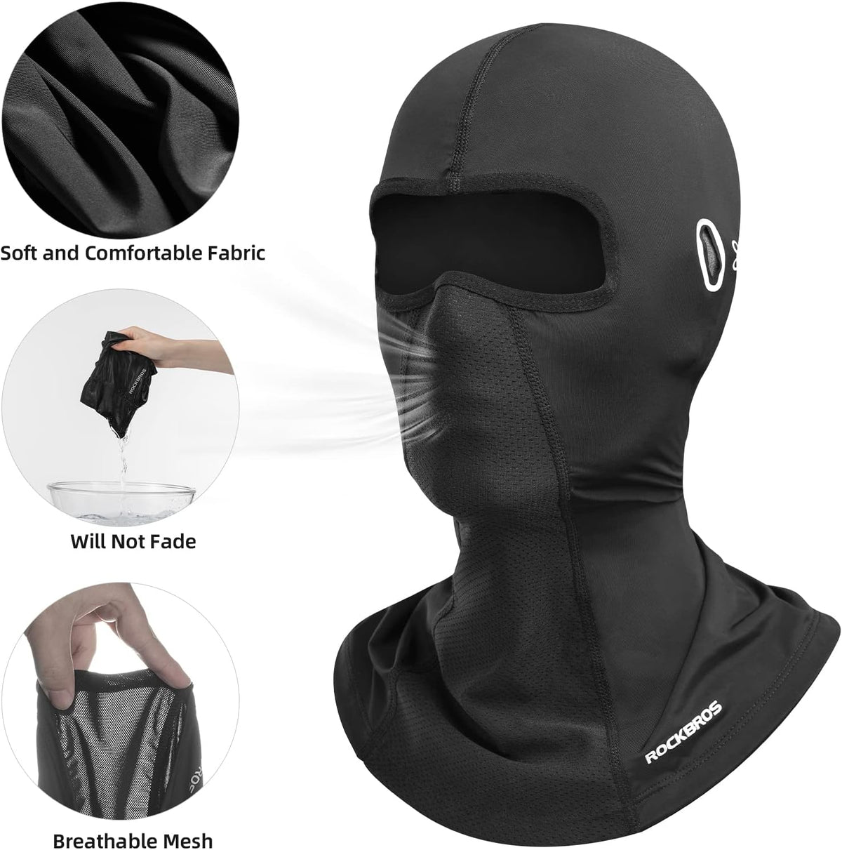 ROCKBROS Summer Balaclava Face Mask Cooling Neck Gaiter Breathable Face
