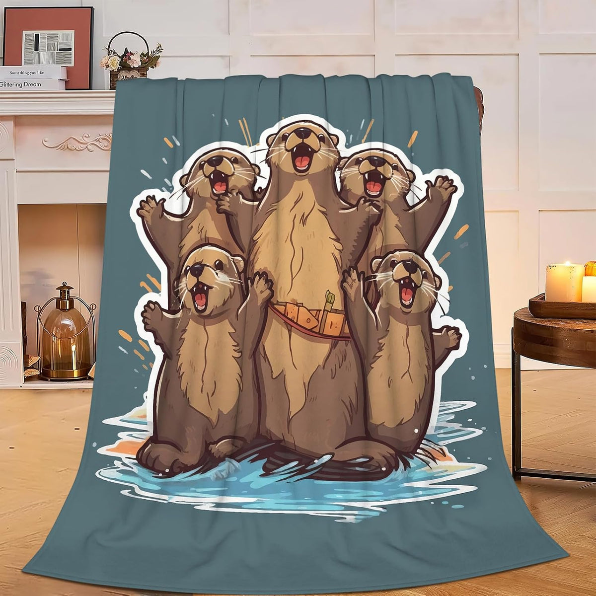 Camping Blanket Soft Warm Plush Throw Blanket Happy Camper RV Gifts for Camper Lover Cozy Lightweight Flannel Fleece Bedding Stuff Decor Blanket for Girls Kids Adults Women 40"x50"
