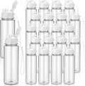 Mifoci 20 Pcs Plastic Water Bottles Bulk 17 oz, White