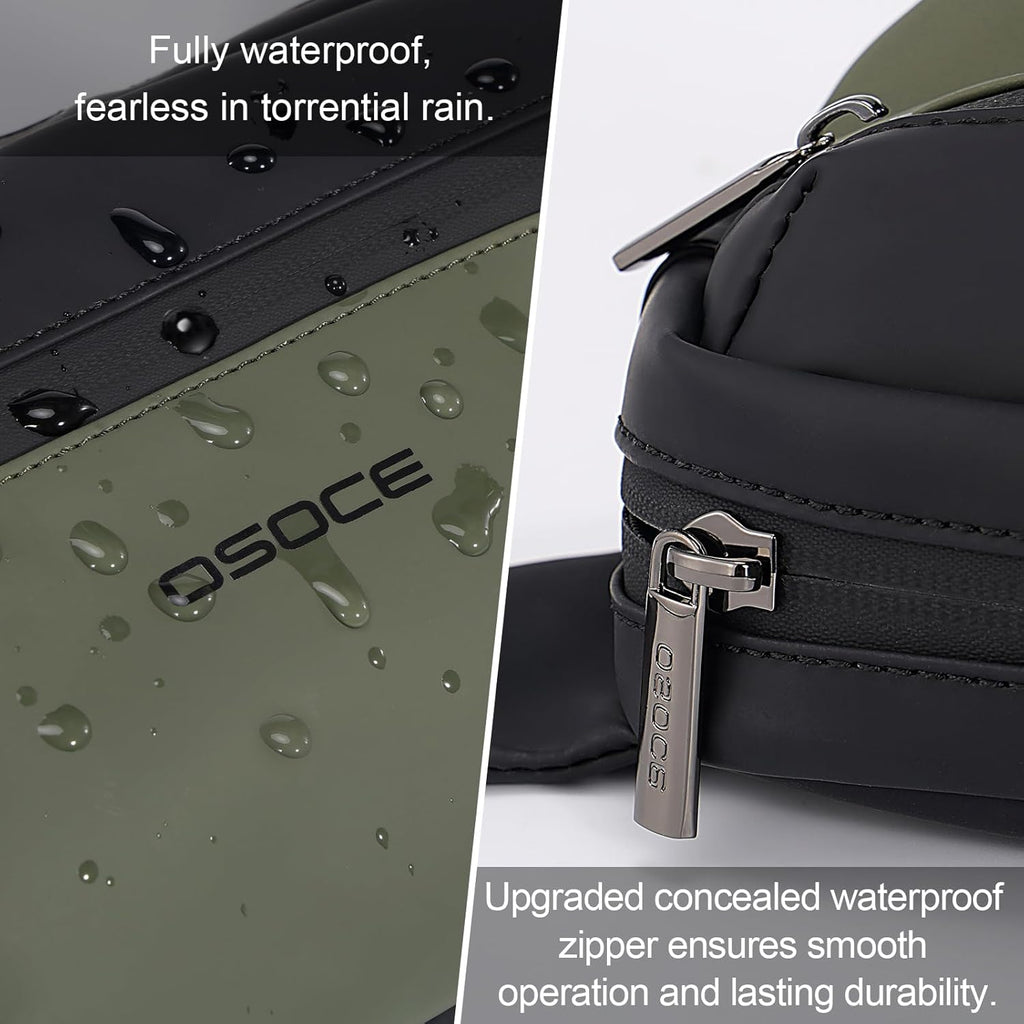 OSOCE Fanny Bag for Men, Waist Bag Water-Resistant, Side Release Buckle, L