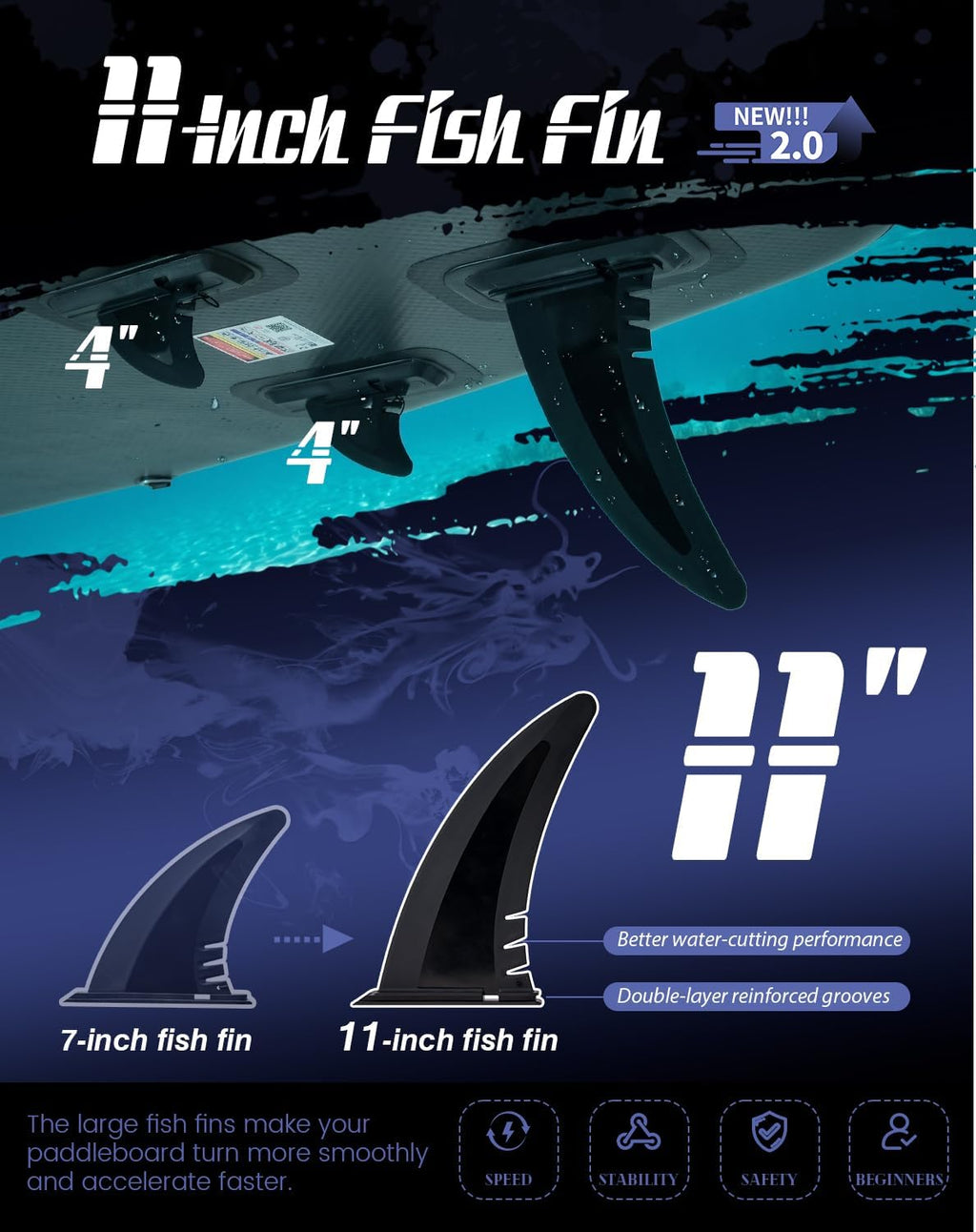FunWater Inflatable Stand Up Paddle Board with Beginners SUP Accessories