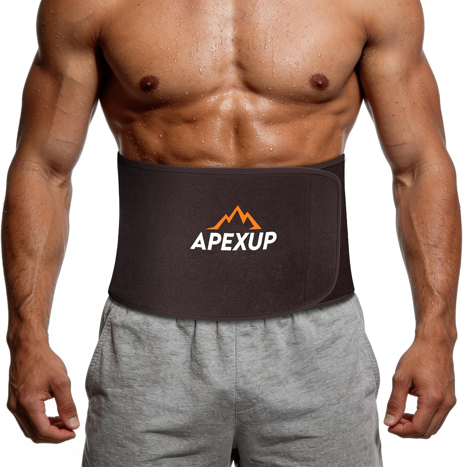 APEXUP Waist Trainer for Women Lower Belly Fat, Men Sweat Band, Stomach Wrap, Waist Trimmer with Removable Lumbar Support