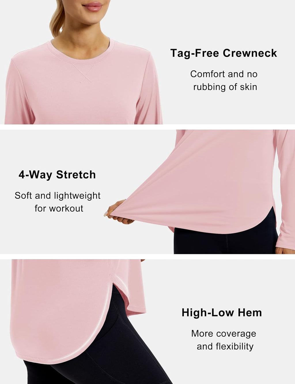 MAGCOMSEN Women's UPF 50+ Long Sleeve Shirt Moisture Wicking Top for Hiking