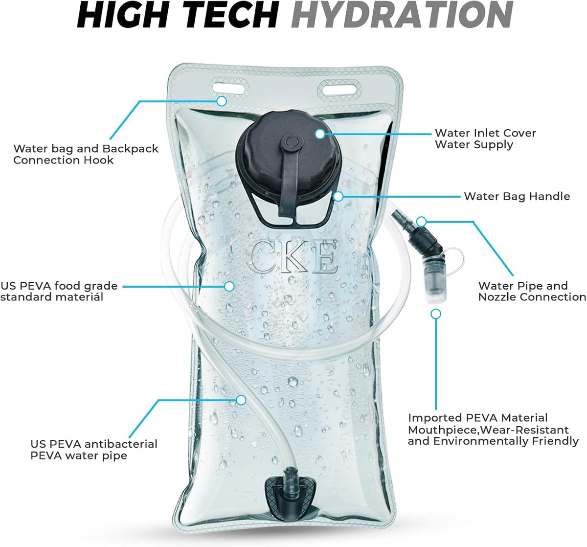 Hydration Backpack Hydration Pack Water Backpack with 2L Hydration Bladder