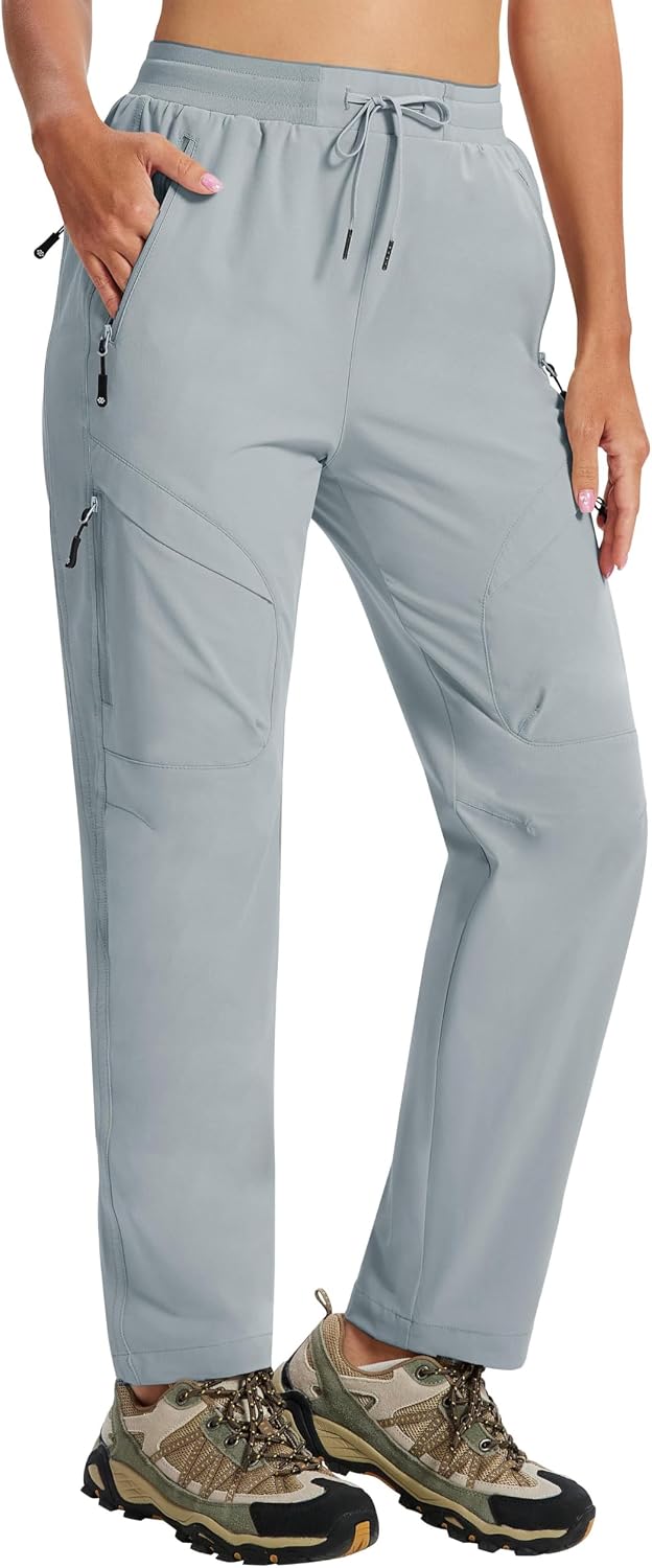 AIRIKE Women's Hiking Cargo Pants Lightweight Quick Dry Joggers Sweatpants Casual Work Travel Outdoor Pant with Pockets