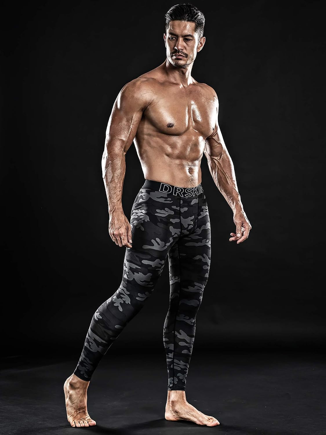 DRSKIN Men’s Compression Pants (5/4/3 Pack) Quick Dry Tights Leggings Sports Baselayer Running Gym Workout