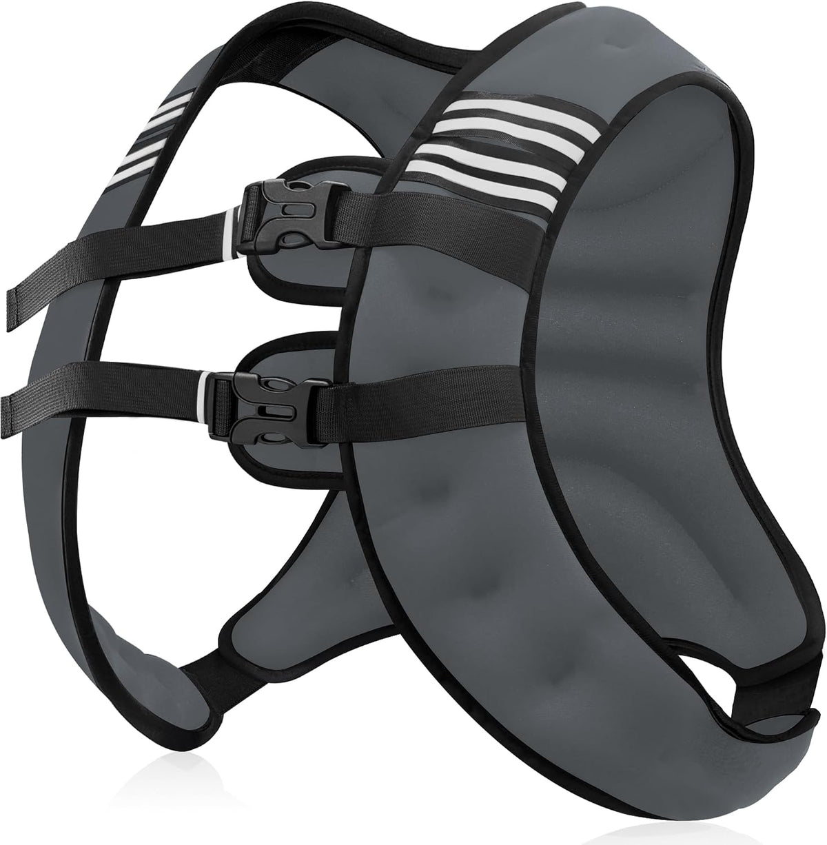 NATURELUX Weighted Vest Men or Women - 5/10/15/20/25/30lbs Weights with Reflective Stripe, Weighted Vest for Workout Equipment for Strength Training Running - Walking Weight Loss