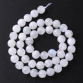 160PCS 4MM Natural Stone White Moonstone Gemstone Semi Precious Beads for Jewelry Making DIY Bracelet