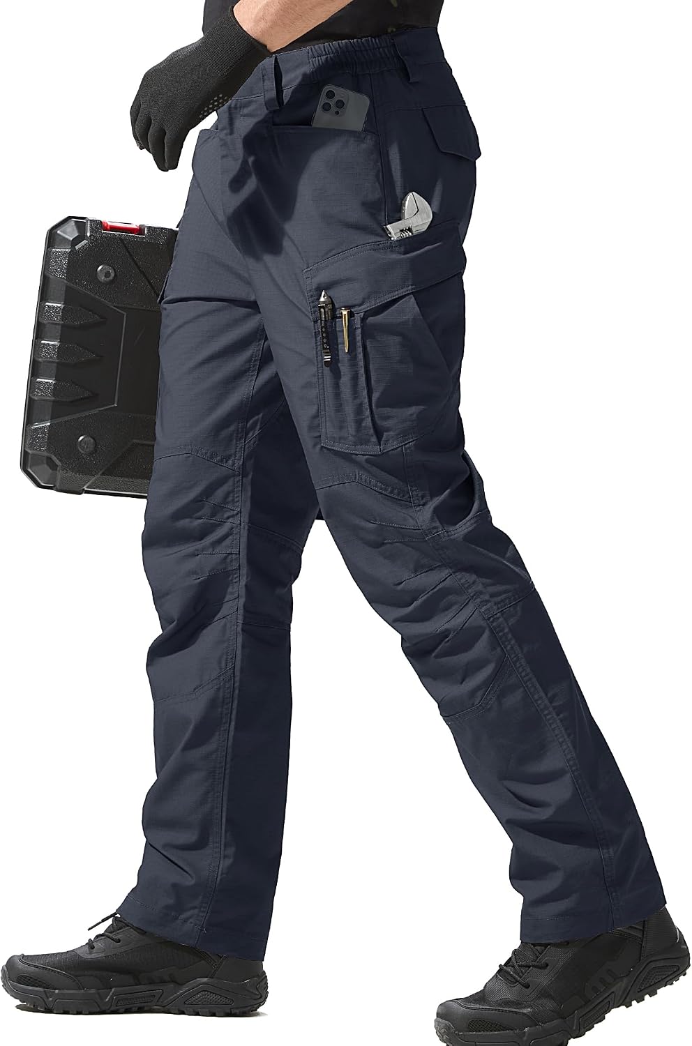 FREE SOLDIER Men's Tactical Pants Ripstop Work Cargo Hiking Pants