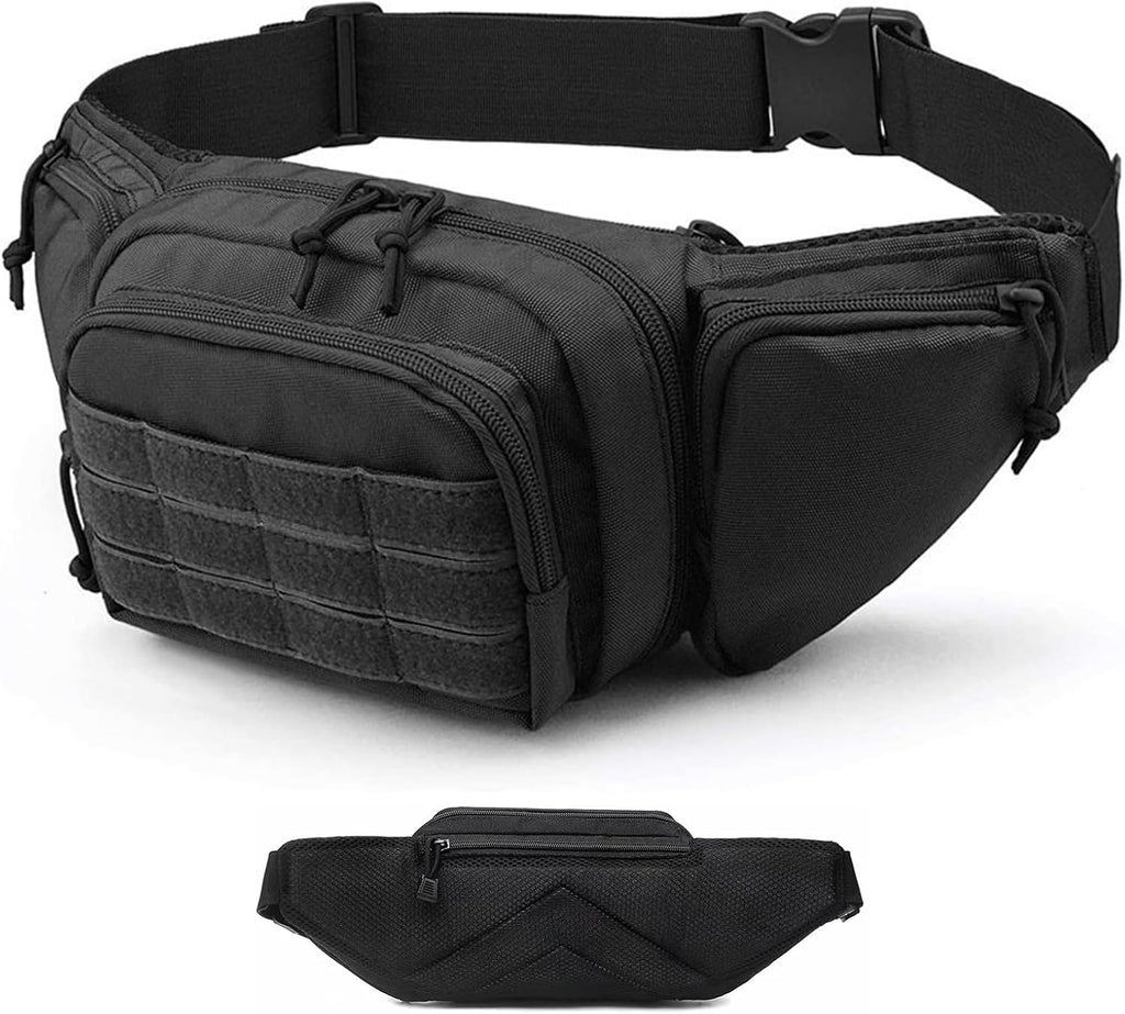 Tactical Fanny Pack for Men,800D Oxford Fabric Fanny Pack for Men,Fanny Packs Man for Hiking Climbing,Fishing,Cycling,Hunting,Adjustable Conceal Carry Tactical Fanny Packs