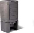 Step2 Lakewood Rain Barrel with Stand, Outdoor Water Conservation Container, Holds 60 Gallons, Brown