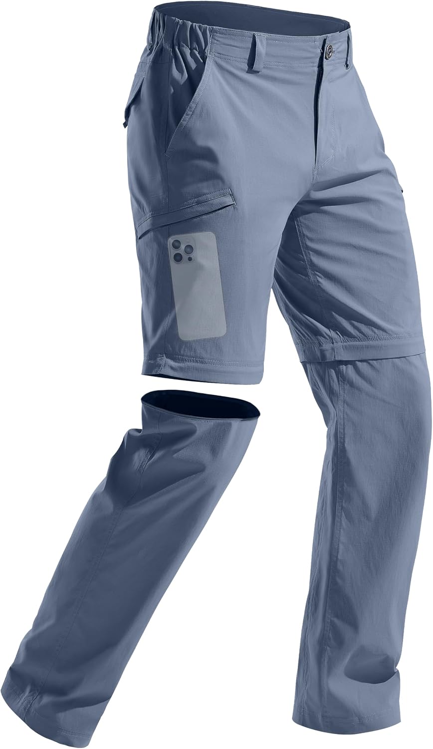 FREE SOLDIER Men's Convertible Hiking Pants Outdoor Lightweight