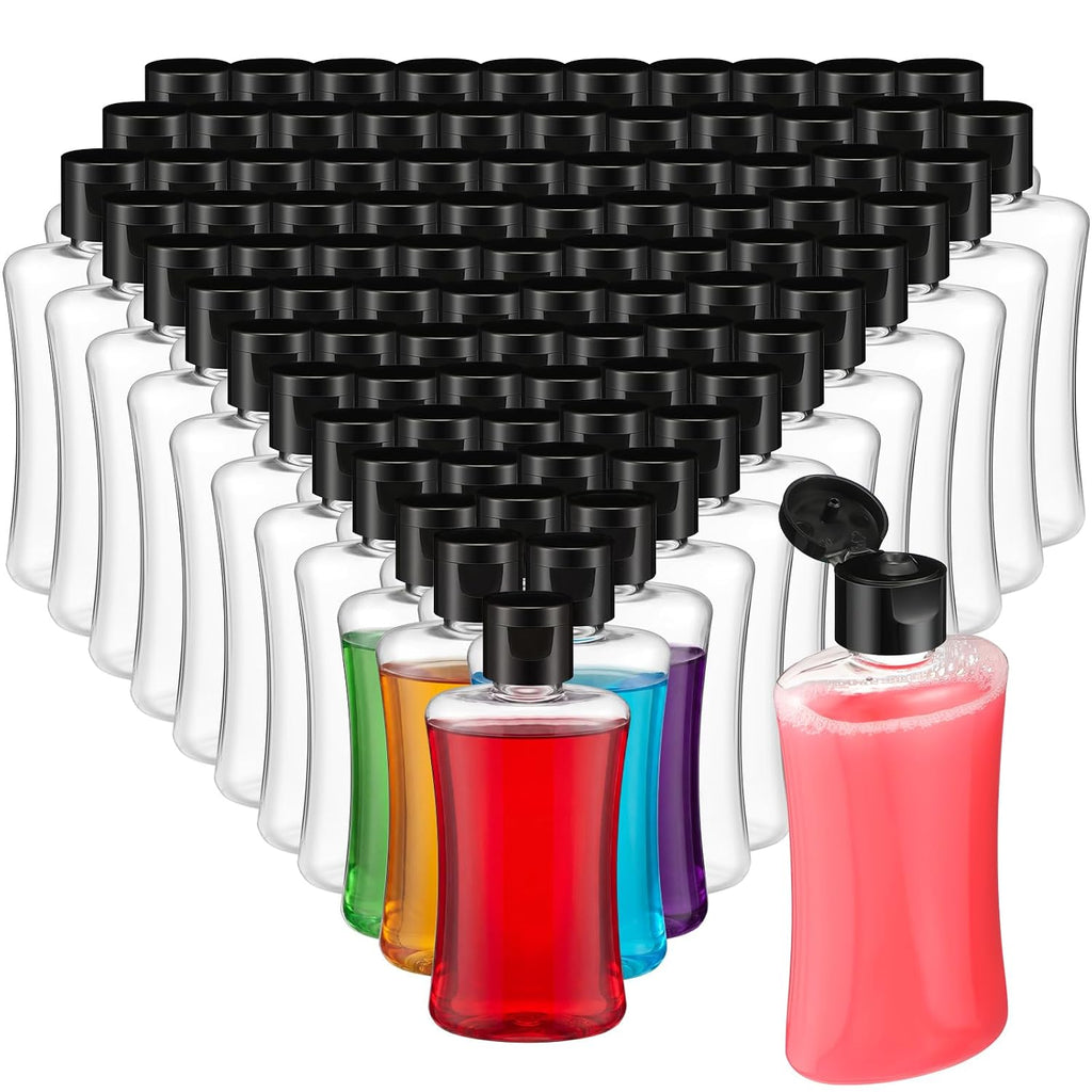 Domensi 12 Pcs 3.4 oz Travel Bottles with Flip Cap Lotion Squeeze Bottle