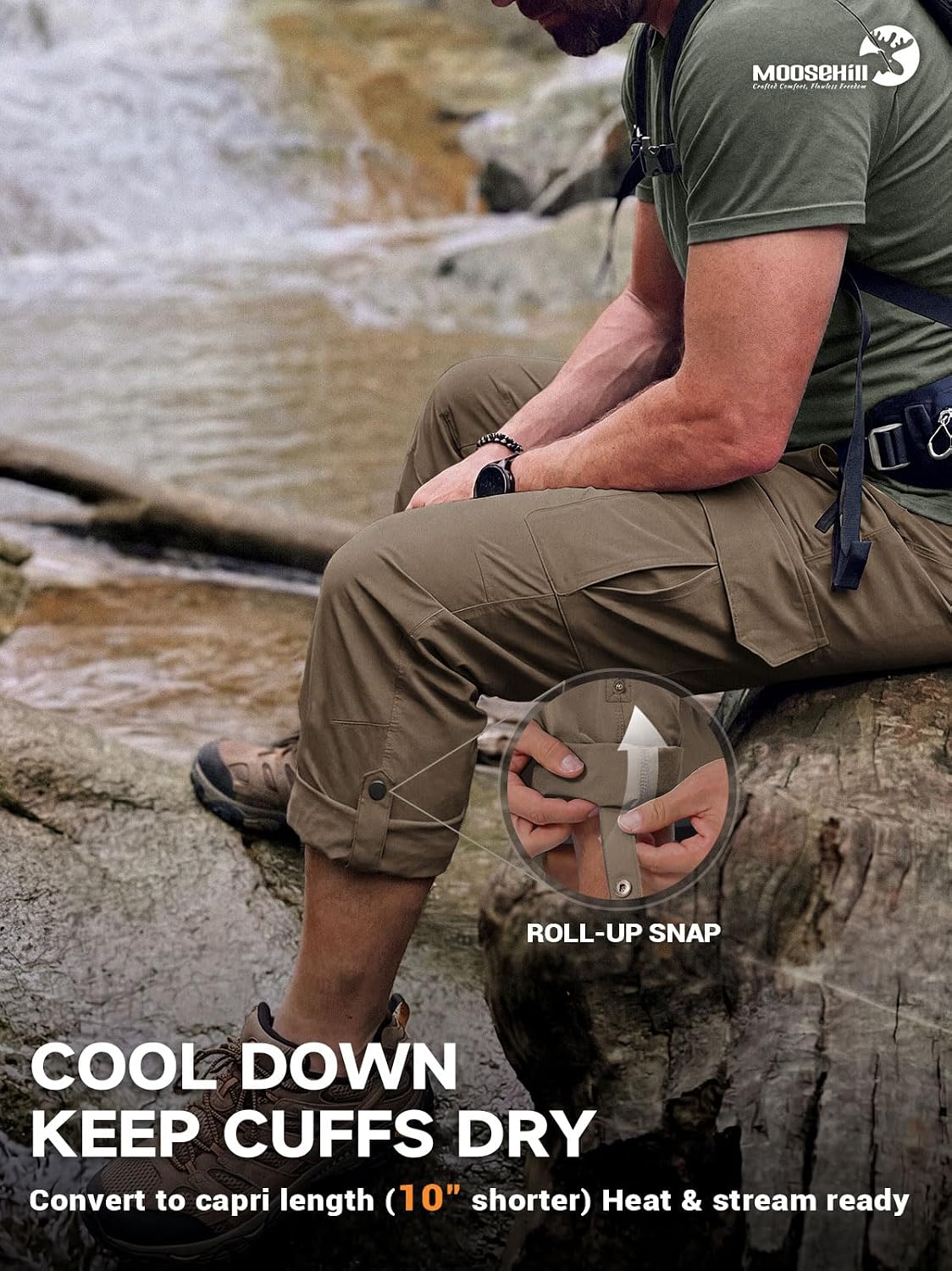 Moosehill Men's Hiking Pants: Lightweight & Stretch