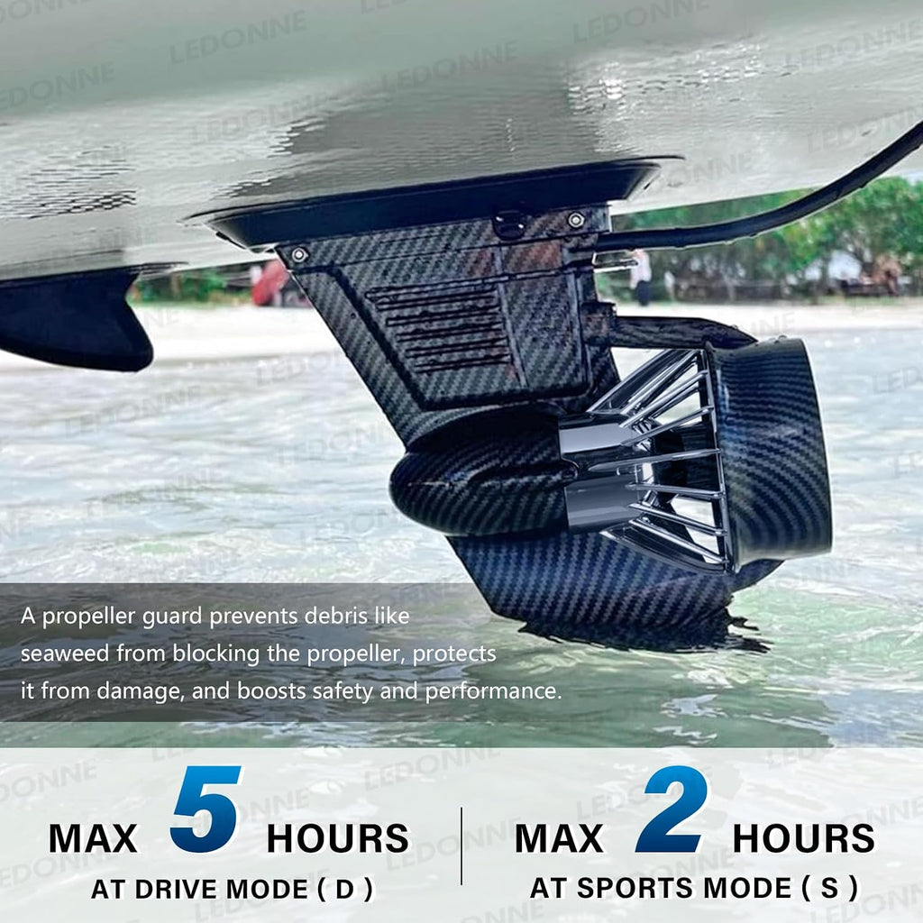 LEDONNE SUP Electric Fin Underwater Thruster Electric Surfboard Electric Surf Fin Electric Fin Thruster for Surfboard Electric SUP Fin Kit