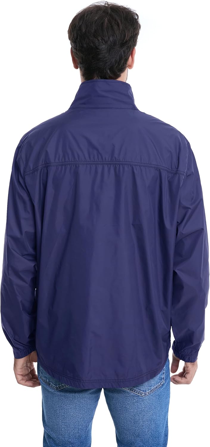 clothin Men's Lightweight Water-Resistant Packable Windbreaker