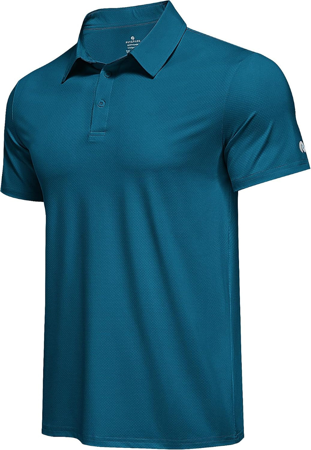 PINSPARK Men's Golf Polo Shirts UPF 50+ Moisture Wicking Collared Shirts