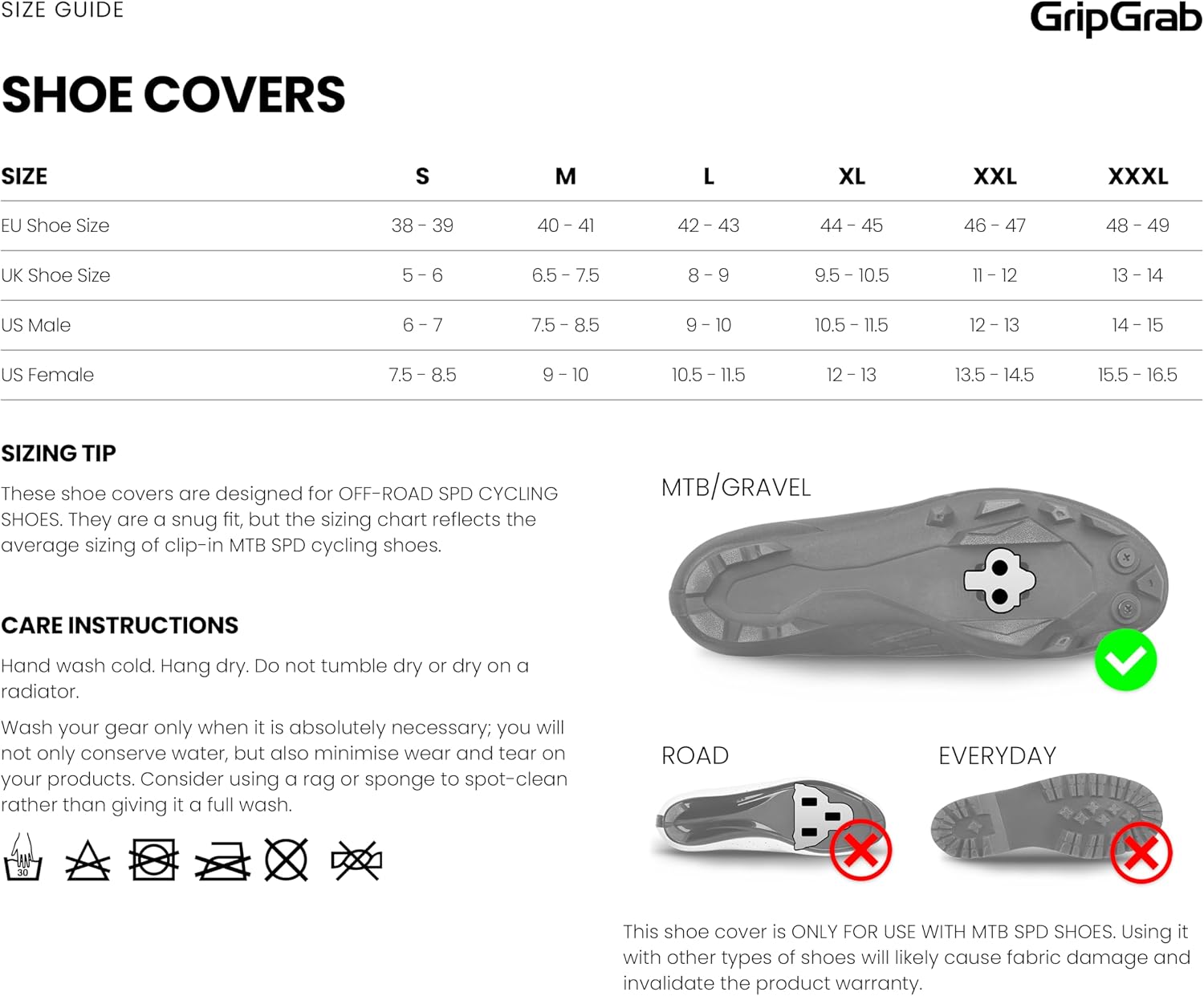 GripGrab RaceThermo X Neoprene Winter Gravel Cycling Shoe Covers Waterproof