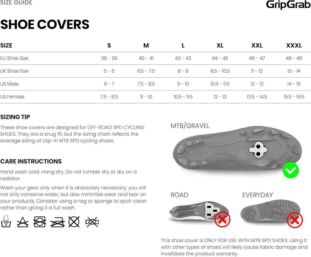 GripGrab RaceThermo X Neoprene Winter Gravel Cycling Shoe Covers Waterproof