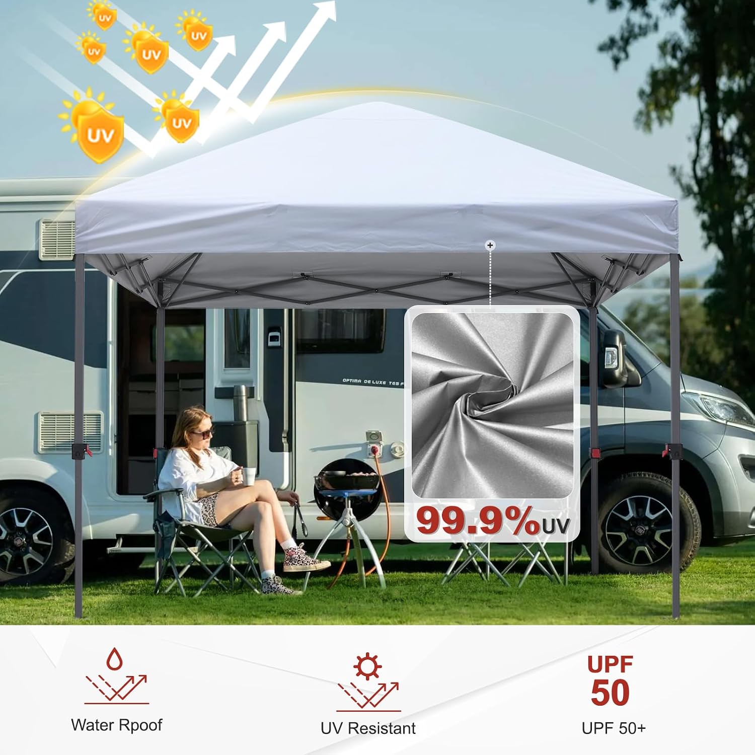 ABCCANOPY 10x10 Heavy Duty Pop Up Canopy Tent with Storage Sidewall, White