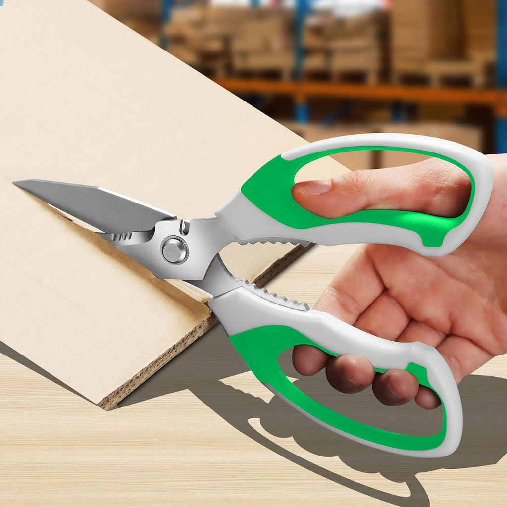 BoFuYuan Utility Scissors All Purpose heavy duty 8-Inch Green