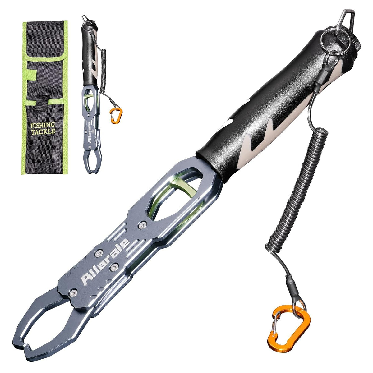 Fishing Pliers,Fish Lip Gripper & Scale Combo - Saltwater Resistant Fishing Tools Kit,Multitool Hook Remover and Split Ring Pliers with Sheath,Fishing Gear,Fishing Gifts for Men