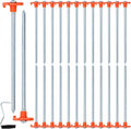 Yesland 24 Pack Tent Stake with Pull Hook Heavy Duty, 10 Inch Non-Rust Metal Tent Pegs Ground Yard Stake Tent Spikes for Camping Patio, Garden, Canopies, Grassland, Outdoor, Hiking, Orange
