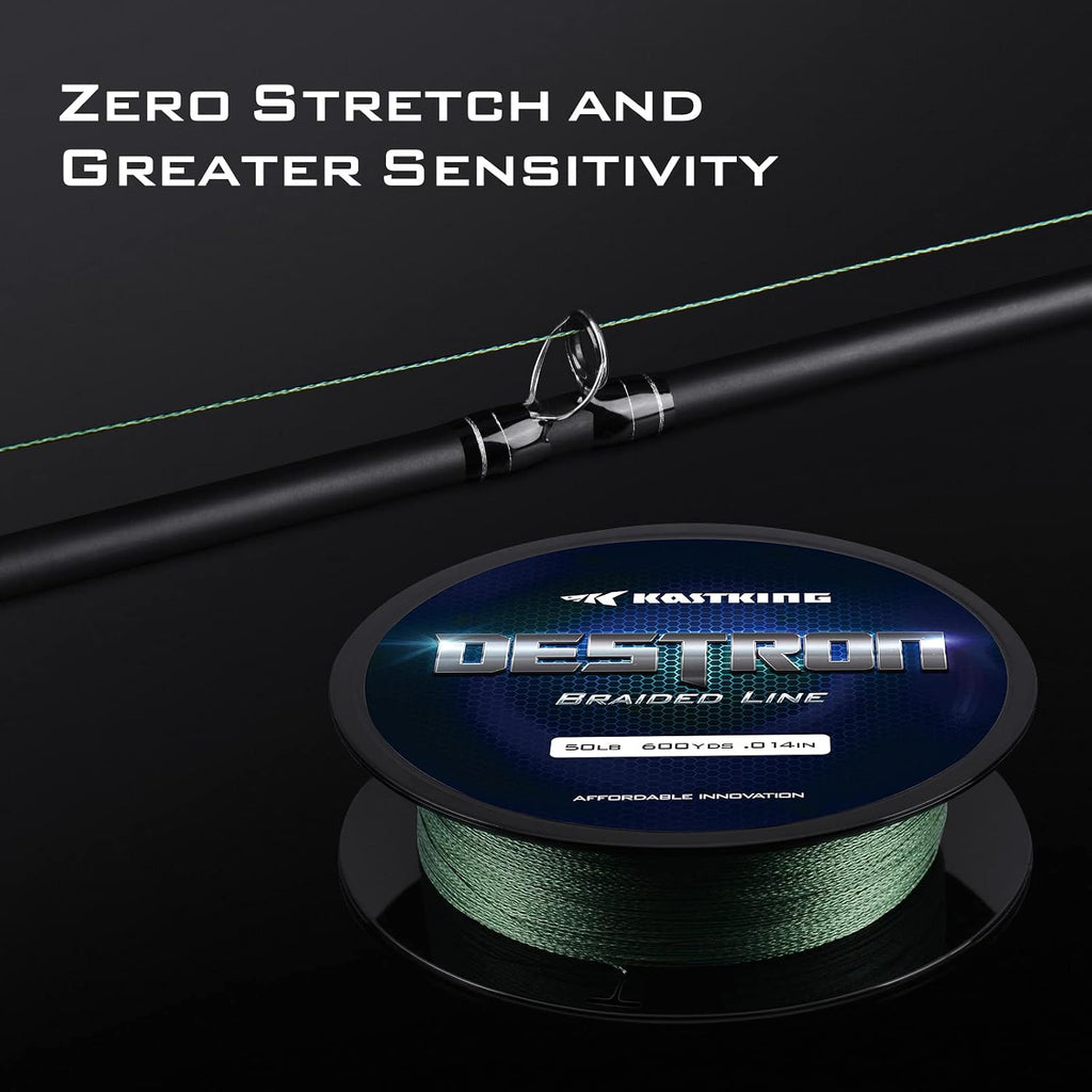 KastKing Destron Braided Fishing Line, Ultra-Thin Diameter & High Strength